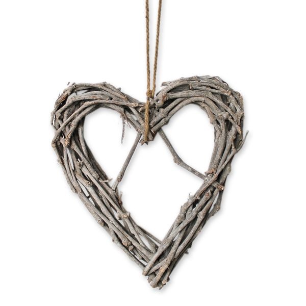 Srdce proutí 54x45cm natural patina